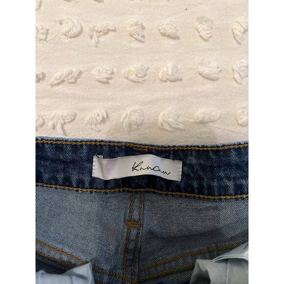 Kancan Women's Super High Rise Frayed Distressed Boyfriend Jeans Size 24 - Picture 6 of 9